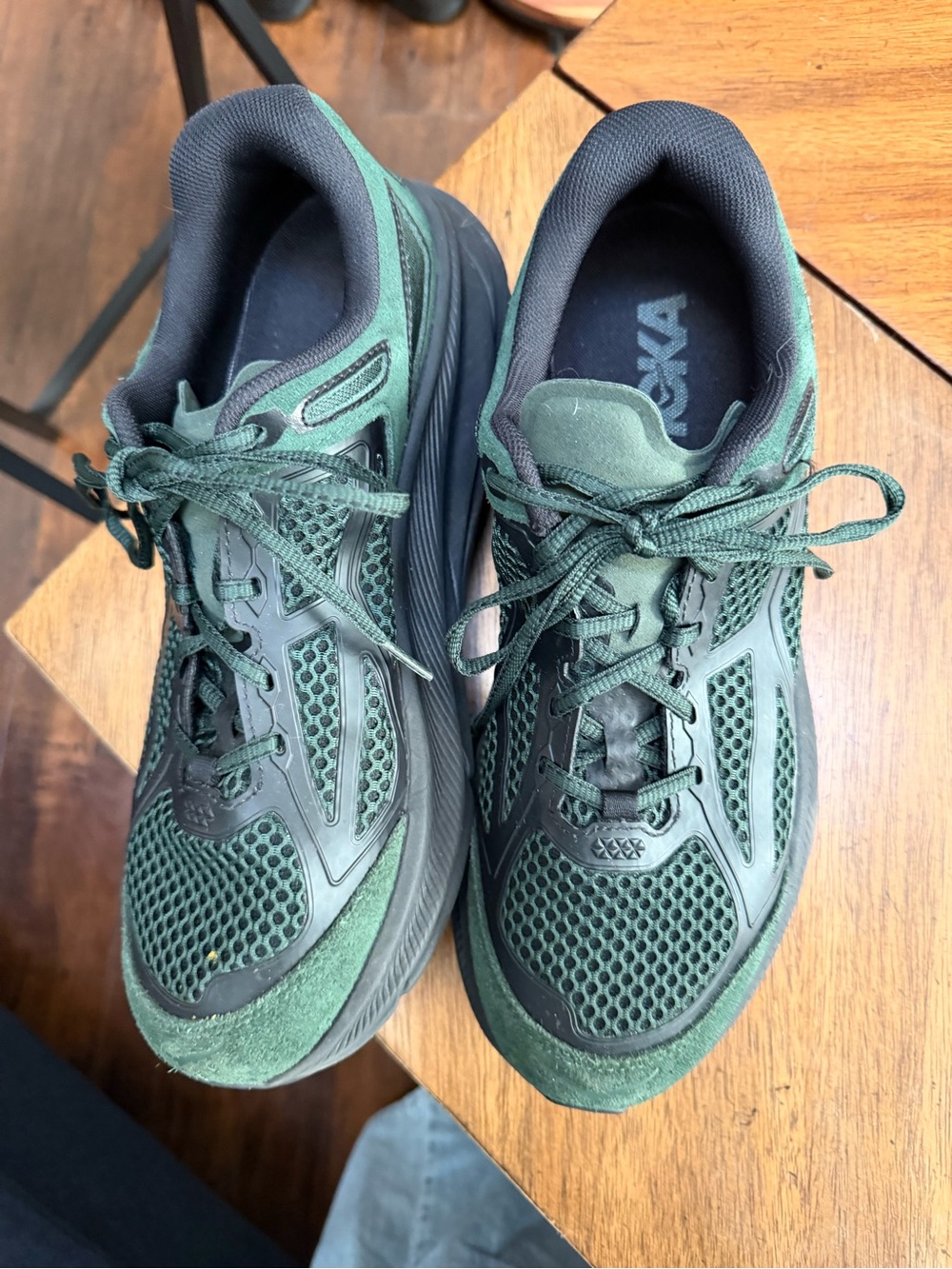 Hoka Men's Forest Green Athletic Running Shoes
